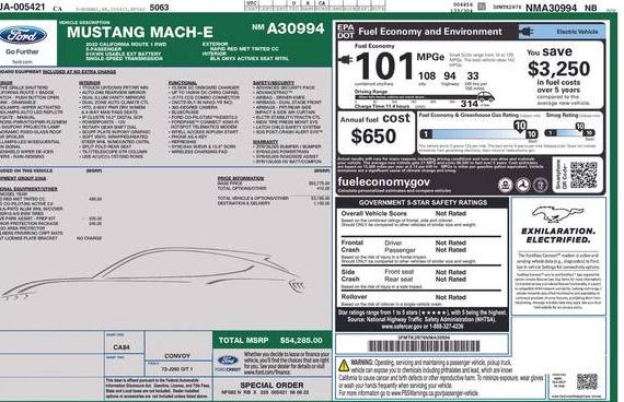 FORD MUSTANG MACH-E 2022 3FMTK2R76NMA30994 image